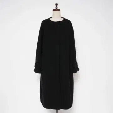 RoseTiara 노카라 롱 코트 루즈한 사이즈 블랙 46*XC920