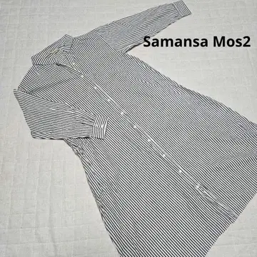 SamansaMos2 사만사 모스모스 여성용 원피스 스트라이프 패턴
