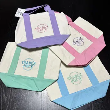 [ 4개 세트 ] TRADER JOE'S 컬러풀 토트백 세트