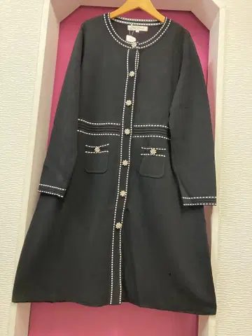 슈퍼 뷰티 완판! 스티치풍 디자인 니트 롱 가디건