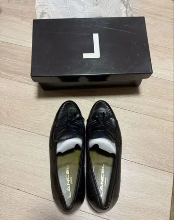 LANCEL 블랙 로퍼 25.5cm