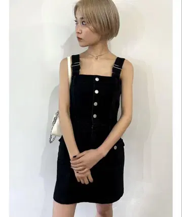 EMODA 버튼 데님 원피스