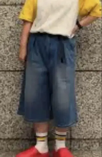 품절된 빈티지 가공 배기 데님, 무릎 아래 길이 최종 가격 인하