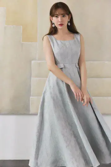 새상품급 Classic Floral Jacquard Dress mint