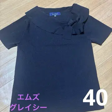 M'S GRACY 블랙 리본 포함 상의 사이즈 40.