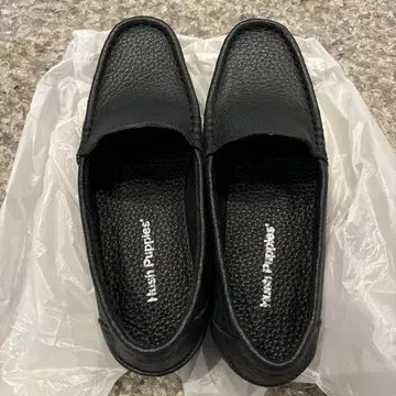 블랙 가죽 로퍼 고무 밑창