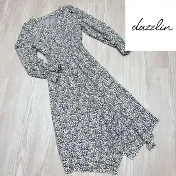 dazzlin 꽃무늬 긴팔 롱 원피스