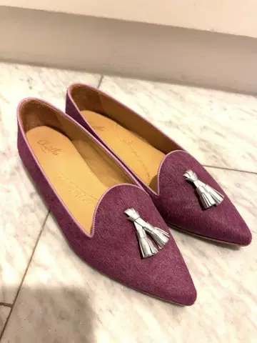 새상품급 Chatelles 샤텔 퍼플 계열 핑크 태슬 펌프스