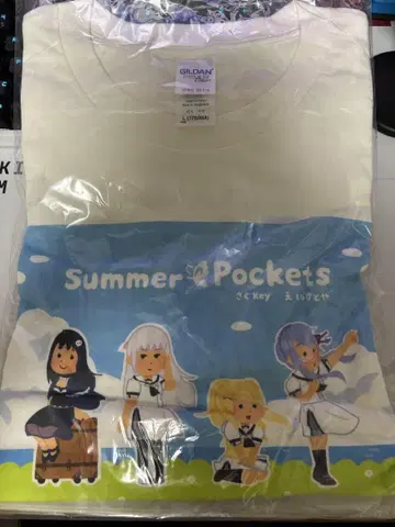 Summer Pockets 사마포케 일러스트 T셔츠 key 콜라보