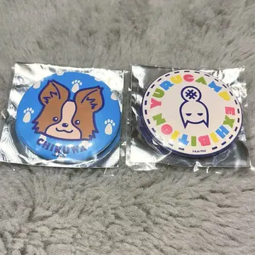 유루캠프 캔뱃지 2종 세트