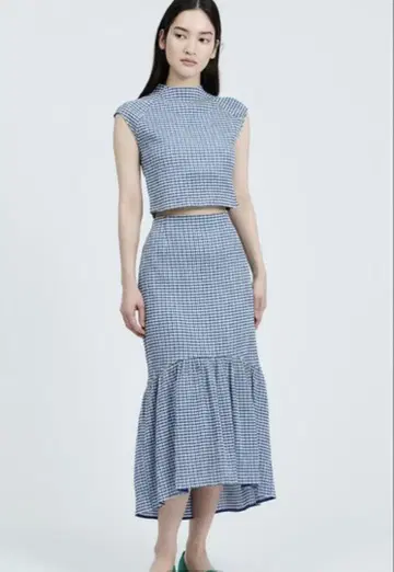 ESTNATION 깅엄 프레이즈 셋업