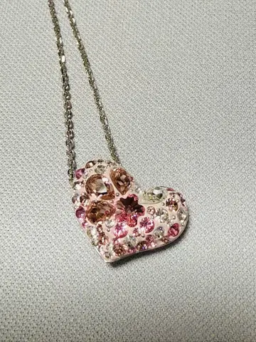 swarovski 하트 파베 목걸이
