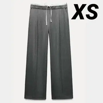 ZARA WIDE-LEG 팬츠 더블 허리 밴드 그레이