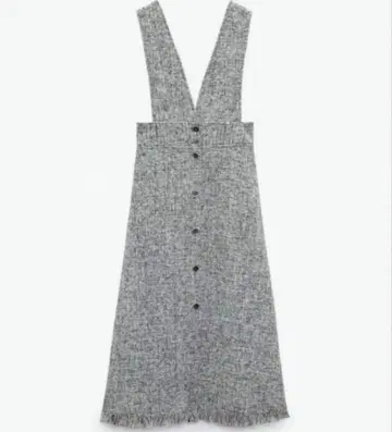 새상품급 ZARA 트위드 오버롤 스커트