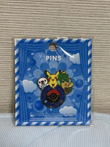 포켓몬센터 후쿠오카 한정 pins 로고 핀 배지
