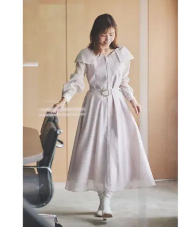 시어 셔츠 원피스 프론트 오픈 셀포드