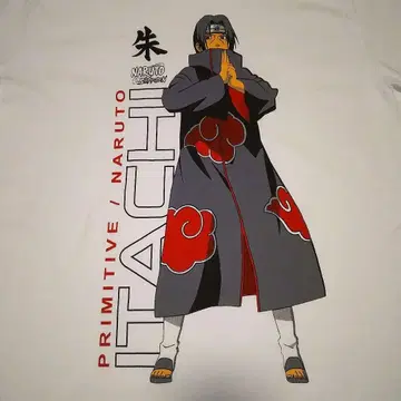 [ NARUTO ] 이타치 티셔츠 화이트 [ XL 사이즈 ]