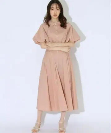 하이웨스트 턱 원피스 핑크 WILLSELECTION