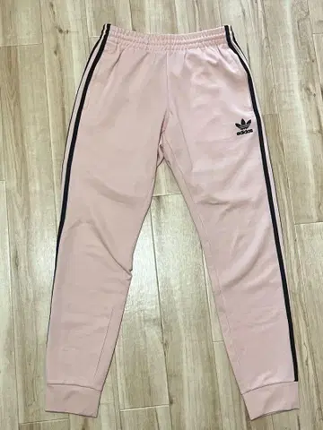 adidas 핑크 사이드 스트라이프 팬츠 M