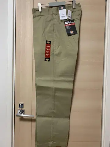 새상품 Dickies 874 34 x 30 디키즈 카키 치노 팬츠
