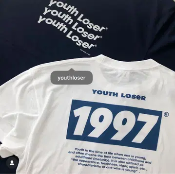 YOUTH LOSER 1997 티셔츠 네이비