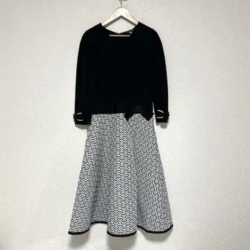 엠즈 그레이시 코튼 아세테이트 긴팔 원피스 꽃 리본 40