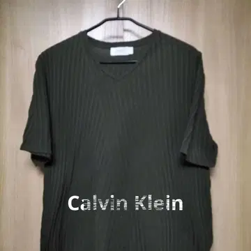 Calvin Klein 스트라이프 V넥 티셔츠 3L 사이즈