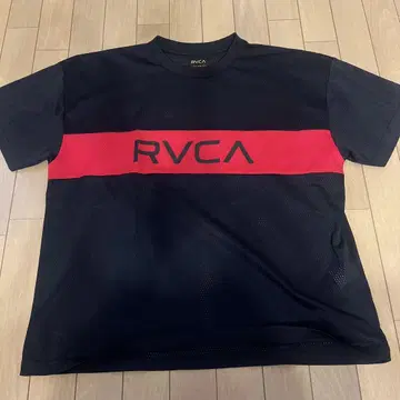 RVCA 메쉬 T셔츠 블랙/빨간색