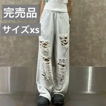 한정 가격 adidas 데미지 가공 조거 스웨트 팬츠 XS