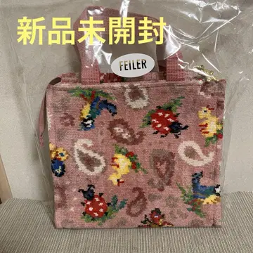 FEILER 하이디 페이즐리 스퀘어 백 핑크