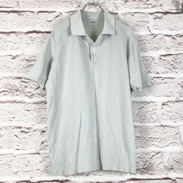 r288 UNIQLO 라이트 그레이 에어리즘 피케 셔츠 그레이 XL