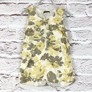 r290 ICB 꽃무늬 슬리브리스 튜닉 S