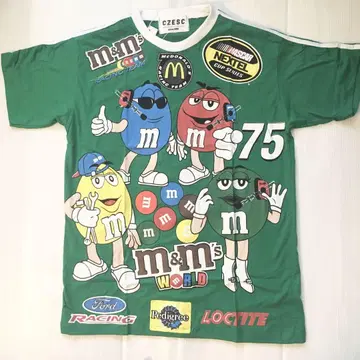 엠앤엠즈 m&m's L 프린트 티셔츠 그린