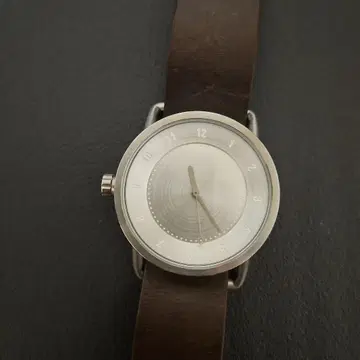 TID WATCHES 아날로그 손목시계 실버/브라운