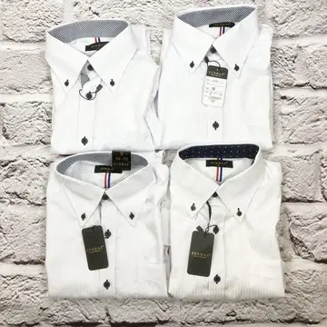 r296 SUNMAX 화이트 스트라이프 M 사이즈 4세트 Y셔츠