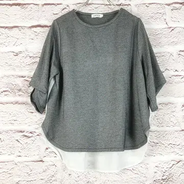 r298 LEPSIM 그레이 5부 소매 상의 튜닉 F