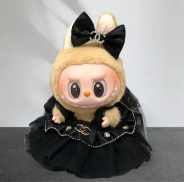 라부부 의상 블랙 드레스 옷 갈아입기 의류 2세트 17cm