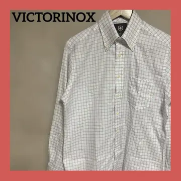 VICTORINOX 버튼 다운 셔츠 M 체크 면 100%