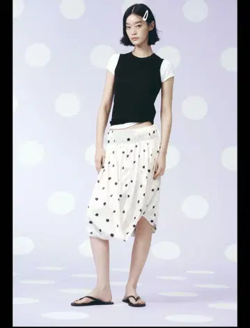 도트 무늬 미디 스커트 ZW COLLECTION 원가 9,990