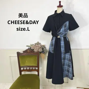 새상품급 CHEESE&DAY 체크 개성적인 원피스