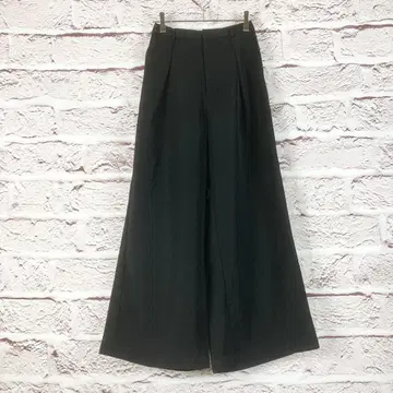 r319 GU 블랙 와이드 팬츠 캐주얼 가우초 S