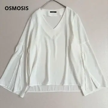 OSMOSIS (오즈모시스) 망토 슬리브 블라우스 사이즈 F 화이트