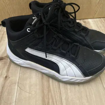 PUMA 하이컷 블랙/화이트