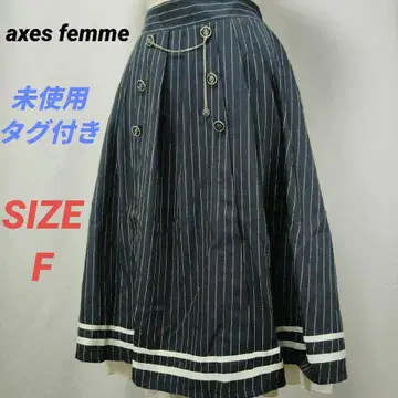 미사용 택 포함 axes femme 체인 부착 더블 버튼 스커트