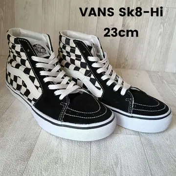 VANS Sk8-Hi 23cm 새상품급 블랙/화이트 체커 반스