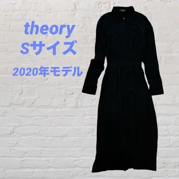 [새상품급] Theory 셔츠 원피스 S 사이즈 블랙 셔링 레이온