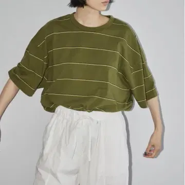 투데이풀 todayful 보이프렌드 보더 T셔츠
