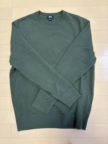 UNIQLO 캐시미어 니트 스웨터 올리브