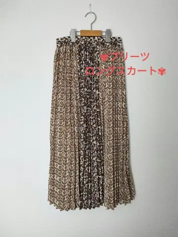 플리츠 스커트 롱