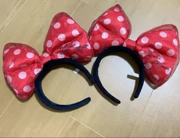 Disney 미니 빨간색 리본 머리띠 2개 세트